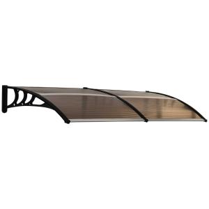 Outsunny Curved Window Door Canopy Outdoor Awning UV Water Rain Cover 80L x 195W x 23H cm