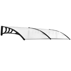 Outsunny Curved Window Door Canopy Outdoor Awning UV Water Rain Cover 80L x 195W x 23H cm