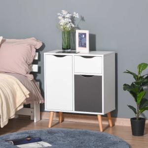 HOMCOM Floor Cabinet Storage Cupboard Sideboard with Drawer for Bedroom, Living Room
