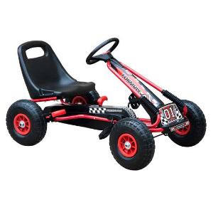 Homcom Pedal Go Kart Children'S Go Karts W/Eva Wheels -Red/Black
