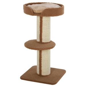 kattenboom speelboom krabpaal met platform sisal pluche lichtbruin