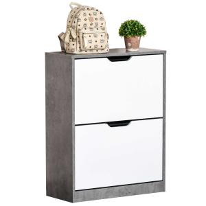 Schoenenkast schoenenrek schoenenbank met 2 kantelbare lades E1-spaanplaat