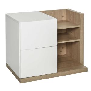 HOMCOM Bureau-organizer boekenplank 2 lades MDF Wit 60 x 40 x 45 cm