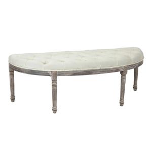 Gestoffeerde bankbank vintage retro bedbank met knopen fluweelzacht hout