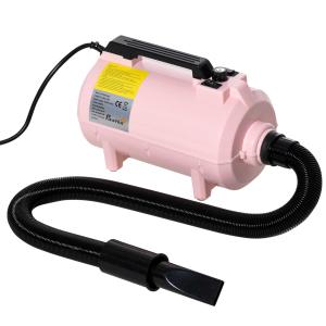 Huisdierendroger 3 mondstukken regelbare snelheid temperatuur roze
