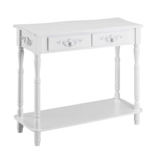 console consoletafel gangtafel opbergruimte bijzettafel populierenhout wit