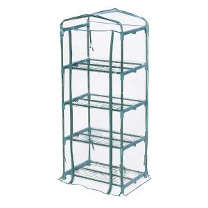 Outsunny Portable 4-Tier Mini Greenhouse Plant Grow House Shed w/ Clear Cover Outdoor