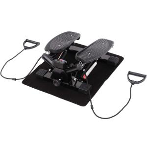 HOMCOM mini stepper sidestepper fitness hometrainer inclusief trainingsbanden