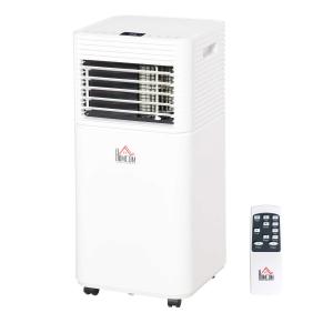 HOMCOM 785W Portable Air Conditioner 4 Modes LED Display 24 Timer Home Office White