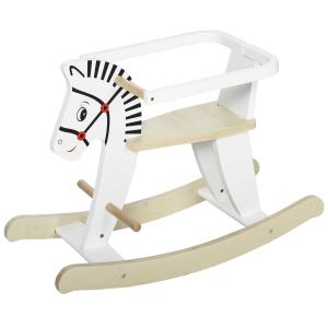 HOMCOM hobbelpaard voor kinderen baby schommeldier paard voor 36-72 maanden bruin