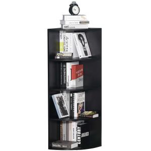 HOMCOM vrijstaande stelling hoekkast boekenkast opbergkast badkamerstelling decoratieve stelling houten stelling 4 vakken