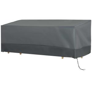 Outsunny 190x72cm Outdoor Garden Rattan Furniture Protective Cover Water UV Resistant