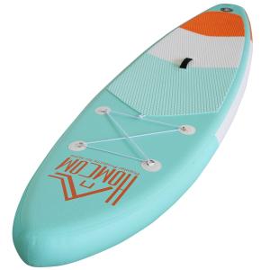 Opblaasbare surfplank surfplank stand-up board met peddel antislip PVC groen