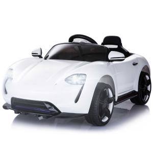 Kinderauto met afstandsbediening elektrische auto kindervoertuig kinderwagen wit