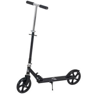 HOMCOM Kids Scooter Height Adjustable Foldable Design Teens Ride On Toy Black