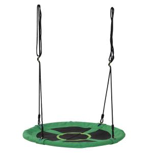 HOMCOM 100cm Giant Nest Web Rope Hanging Tree Swing Seat Round Backyard Playground