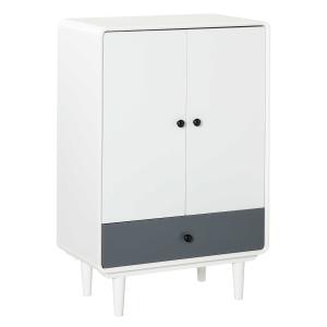 HOMCOM Modern Cabinet Storage Organizer with Doors and Drawer for Bedroom & Living Room