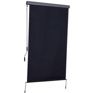Outsunny Verticale luifel privacyscherm zonnewering windbescherming verticaal verticaal rolgordijn 1,2 x 2 m