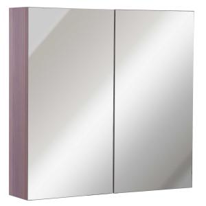 kleankin 63Wx60H cm Double Door Wall-Mount Bathroom Mirrored Cabinet Medicine Storage Closet