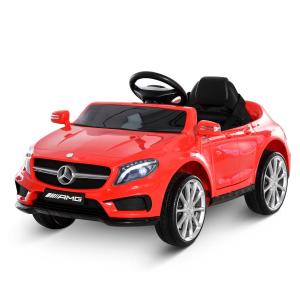 HOMCOM 6V Licensed Mercedes Benz Kids Ride On Car Headlight Music Remote Control Red