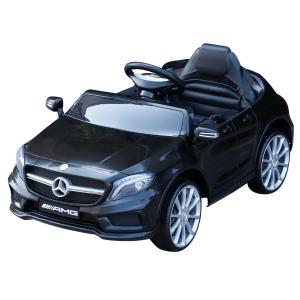 HOMCOM 6V Licensed Mercedes Benz Kids Ride On Car Headlight Music Remote Control Black