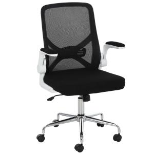 Vinsetto Plastic Padded Armrest Home Office Chair Black/White