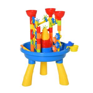 HOMCOM Water Table 30 pcs Waterpark Beach Toy Set Outdoor Sand Activities Playset