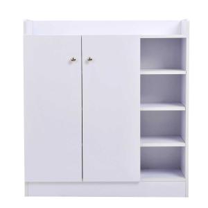 HOMCOM Dressoir sideboard wit hout schoenenkast schoenenrek plank universele kast plank