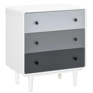 HOMCOM Nordic Side Cabinet Home Organizer w/ 3 Storage Drawer for Bedroom, Living Room