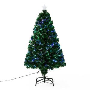 HOMCOM Kerstboom dennenboom kerstboom LED-optische vezel boom ster 8 model