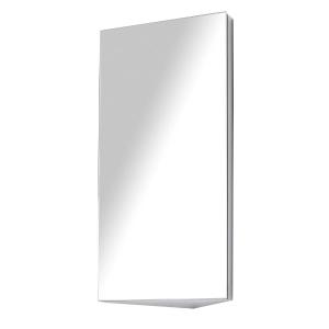 HOMCOM Stainless Steel Bathroom Corner Mirror Cabinet, 1 Door
