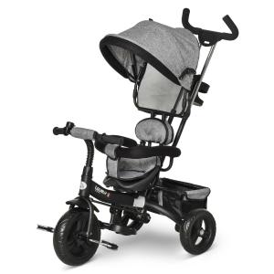 HOMCOM Toddlers 2-in-1 Cloth Tricycle Stroller Grey