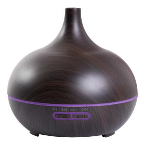 HOMCOM 400ml Oil Diffuser & Water Humidifier w/ 7 Lights Timer Auto Shutdown Dark Brown