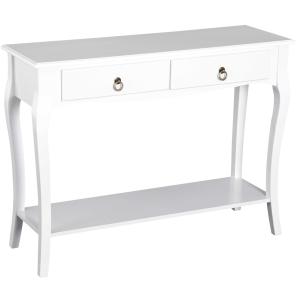 consoletafel met 2 lades console sideboard houten poten hal wit