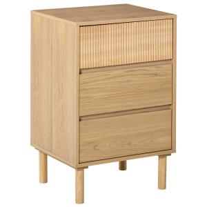 HOMCOM Bedside Drawer Chest Storage Cabinet Side Table Dresser for Living Room