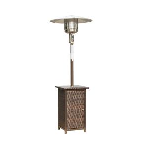 HOMCOM 12KW Free Standing Rattan Outdoor Garden Heater Brown