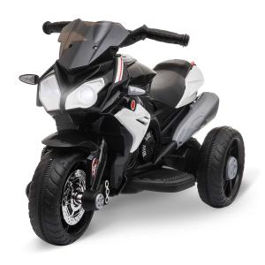 HOMCOM Kids 6V Battery Steel Enforced Motorcycle Ride On Trike Black