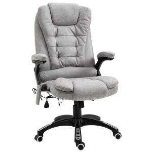 Vinsetto PU Leather 6-Point Massage Office Recliner Chair Grey