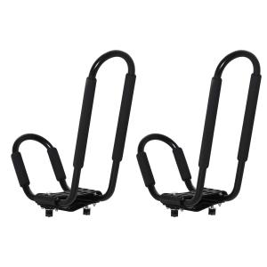 HOMCOM 2 Pieces Kayak Roof Rack Universal Mount Cross Bar Carrier, for Boat with Strap