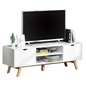 HOMCOM® TV Schrank TV-Kommode Schrankelement mit Schubladen MDF Weiß