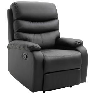 HOMCOM® Relaxsessel mit Liegefunktion | Fernsehsessel | Schwarz | 82 x 97 x 100 cm
