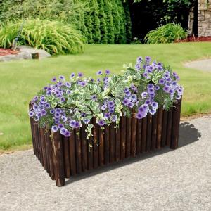 Outsunny® Hochbeet L120 x W50 x H50cm Pflanzkasten Gemüsebeet Holz
