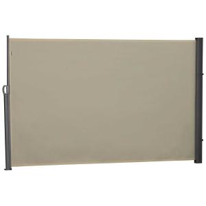 Outsunny® Seitenmarkise Sichtschutz Sonnenschutz Seitenrollo Polyester Beige 3 x 2 m