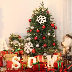 HOMCOM® Künstlicher Weihnachtsbaum 1,2 m Christbaum Tannenbaum 839 Äste Metallfuß PVC