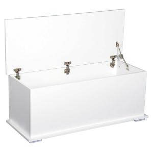 HOMCOM® Aufbewahrungsbox | Truhe | Holz | 100 x 40 x 40 cm | Weiß