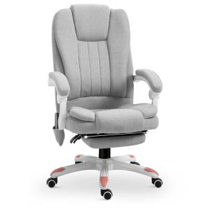 Vinsetto® Massage Sessel Bürostuhl Gaming Stuhl Polyester Schaumstoff Nylon Grau