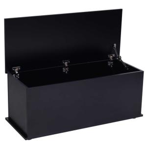 HOMCOM® Truhe Klappdeckel Spanplatte 100 x 40 x 40 cm Schwarz