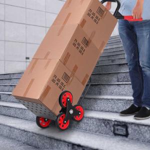 DURHAND® Treppensteiger 150 kg Sackkarre Transportkarre Griff höhenverstellbar Klappbar Stahl 45 x 60 x 109 cm