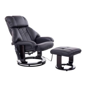 HOMCOM® Massagesessel mit Wärmefunktion | Hocker | 10 Vibrationspunkte | 76 x 80 x 102 cm | Schwarz