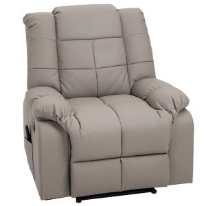 HOMCOM® Massagesessel mit Heizfunktion Liegefunktion 90 x 97 x 99 cm Grau